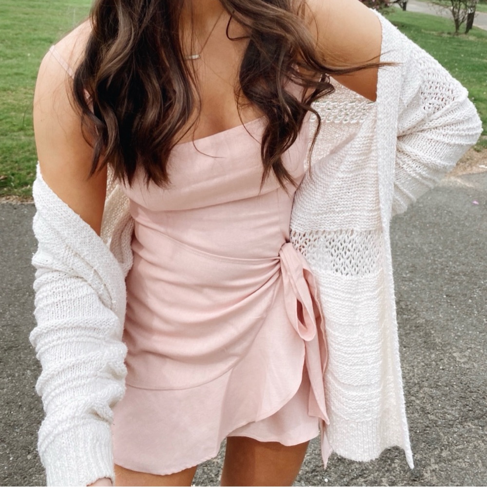 Princess Polly Cottage Hill Mini Dress in Pink Blush